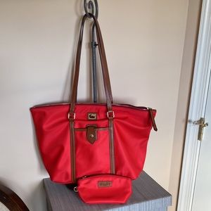 Dooney & Bourke Wayfarer Zip Top Nylon Tote and Pouch